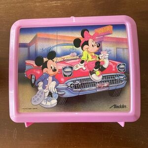 Vintage Mickey Mouse pink lunchbox